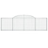 Arched Gabion Basket 118.1"x11.8"x31.5"/39.4" Galvanized Iron
