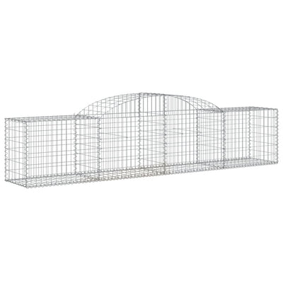 Arched Gabion Basket 118.1"x19.7"x23.6"/31.5" Galvanized Iron