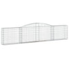 Arched Gabion Basket 157.5"x11.8"x31.5"/39.4" Galvanized Iron