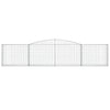 Arched Gabion Basket 157.5"x11.8"x31.5"/39.4" Galvanized Iron