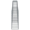 Arched Gabion Basket 157.5"x11.8"x31.5"/39.4" Galvanized Iron