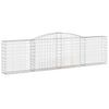 Arched Gabion Basket 157.5"x11.8"x39.4"/47.2" Galvanized Iron
