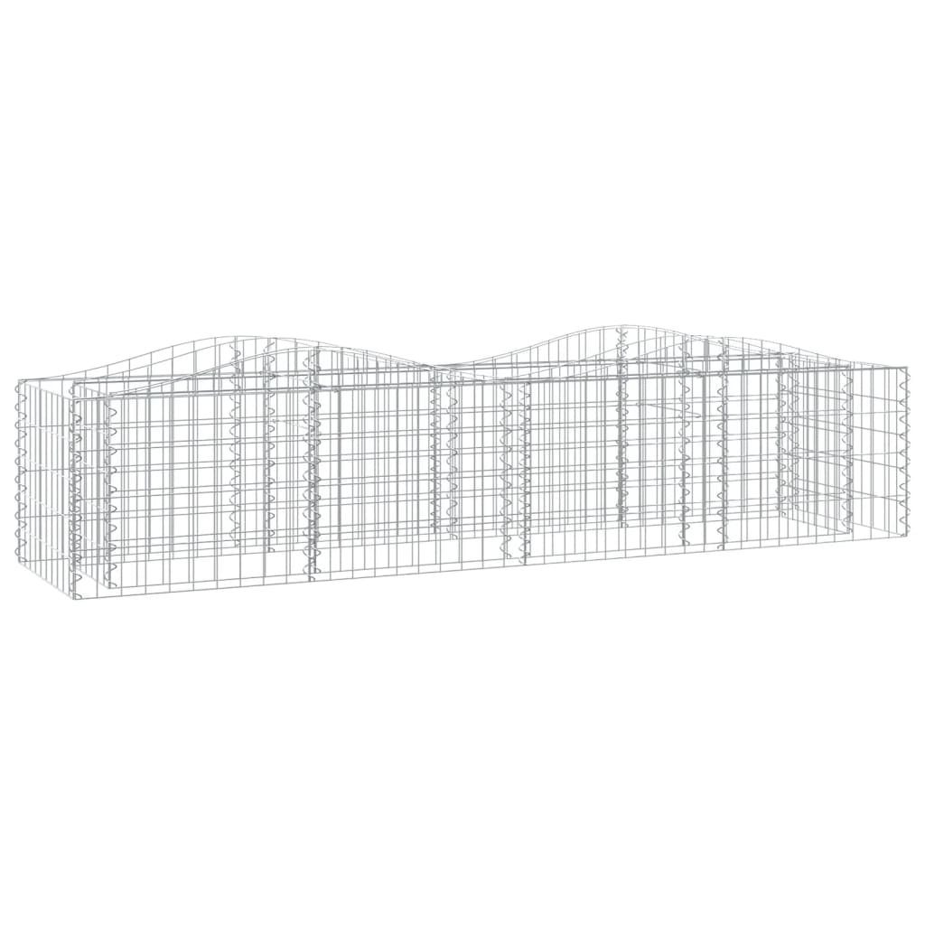 Arched Gabion Raised Bed 200x50x50 cm Galvanised Iron