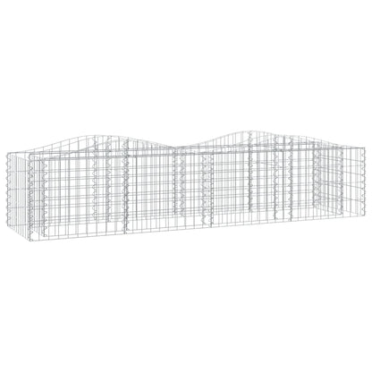 Arched Gabion Raised Bed 200x50x50 cm Galvanised Iron