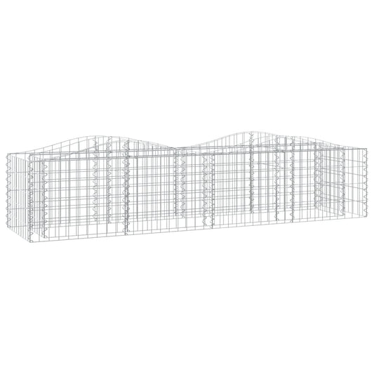 Arched Gabion Raised Bed 200x50x50 cm Galvanised Iron