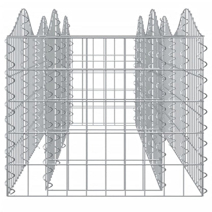 Arched Gabion Raised Bed 200x50x50 cm Galvanised Iron