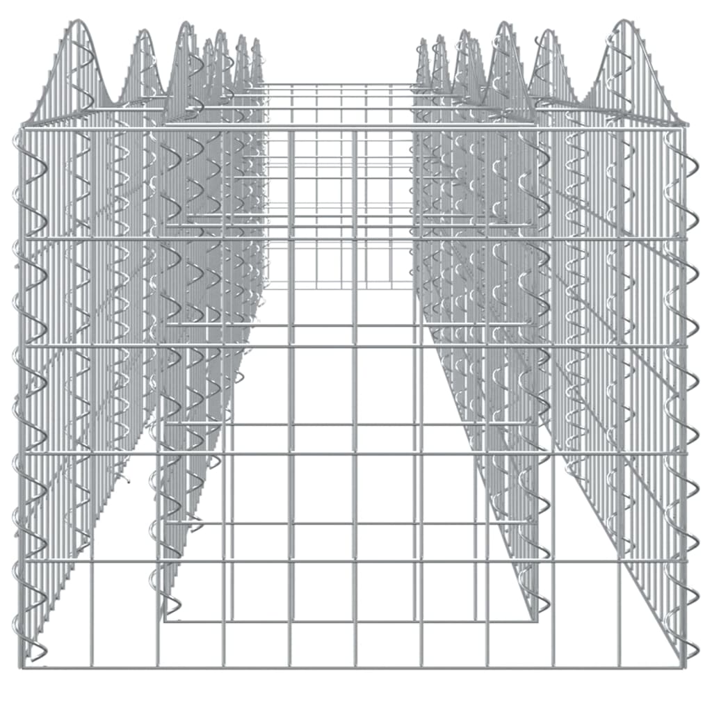 Arched Gabion Raised Bed 400x50x50 cm Galvanised Iron