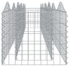 Arched Gabion Raised Bed 400x50x50 cm Galvanised Iron