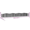 Arched Gabion Raised Bed 400x50x50 cm Galvanised Iron