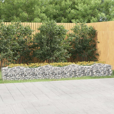 Arched Gabion Raised Bed 400x50x50 cm Galvanised Iron