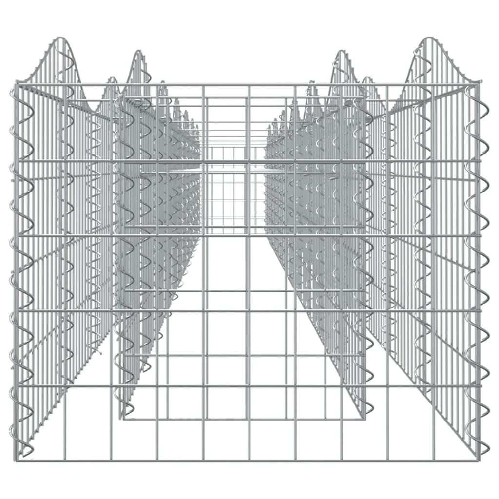 Arched Gabion Raised Bed 600x50x50 cm Galvanised Iron