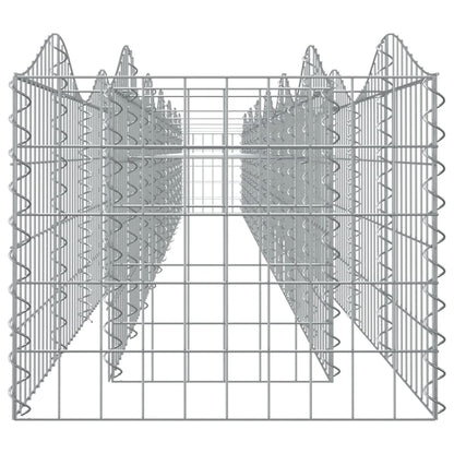 Arched Gabion Raised Bed 600x50x50 cm Galvanised Iron