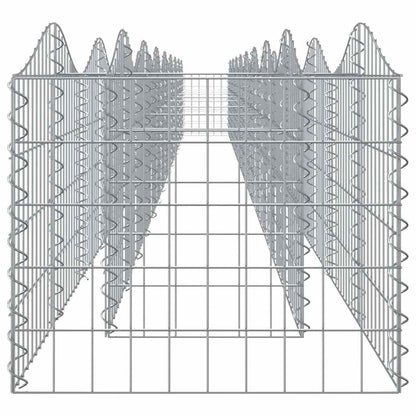Arched Gabion Raised Bed 800x50x50 cm Galvanised Iron
