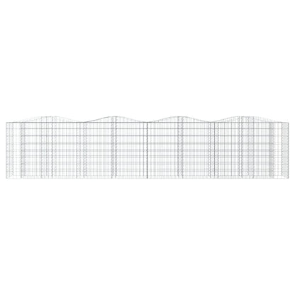 Arched Gabion Raised Bed 400x50x100 cm Galvanised Iron