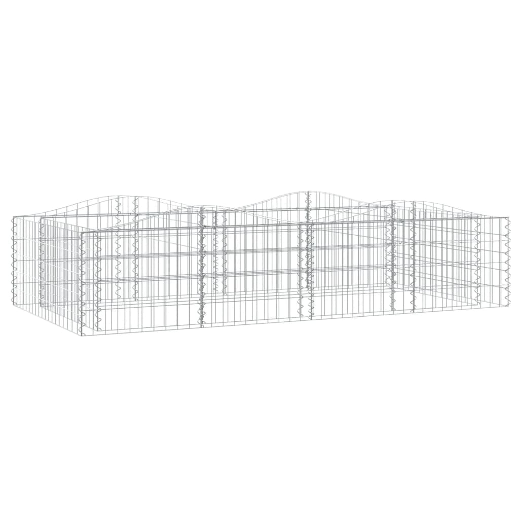 Arched Gabion Raised Bed 200x100x50 cm Galvanised Iron