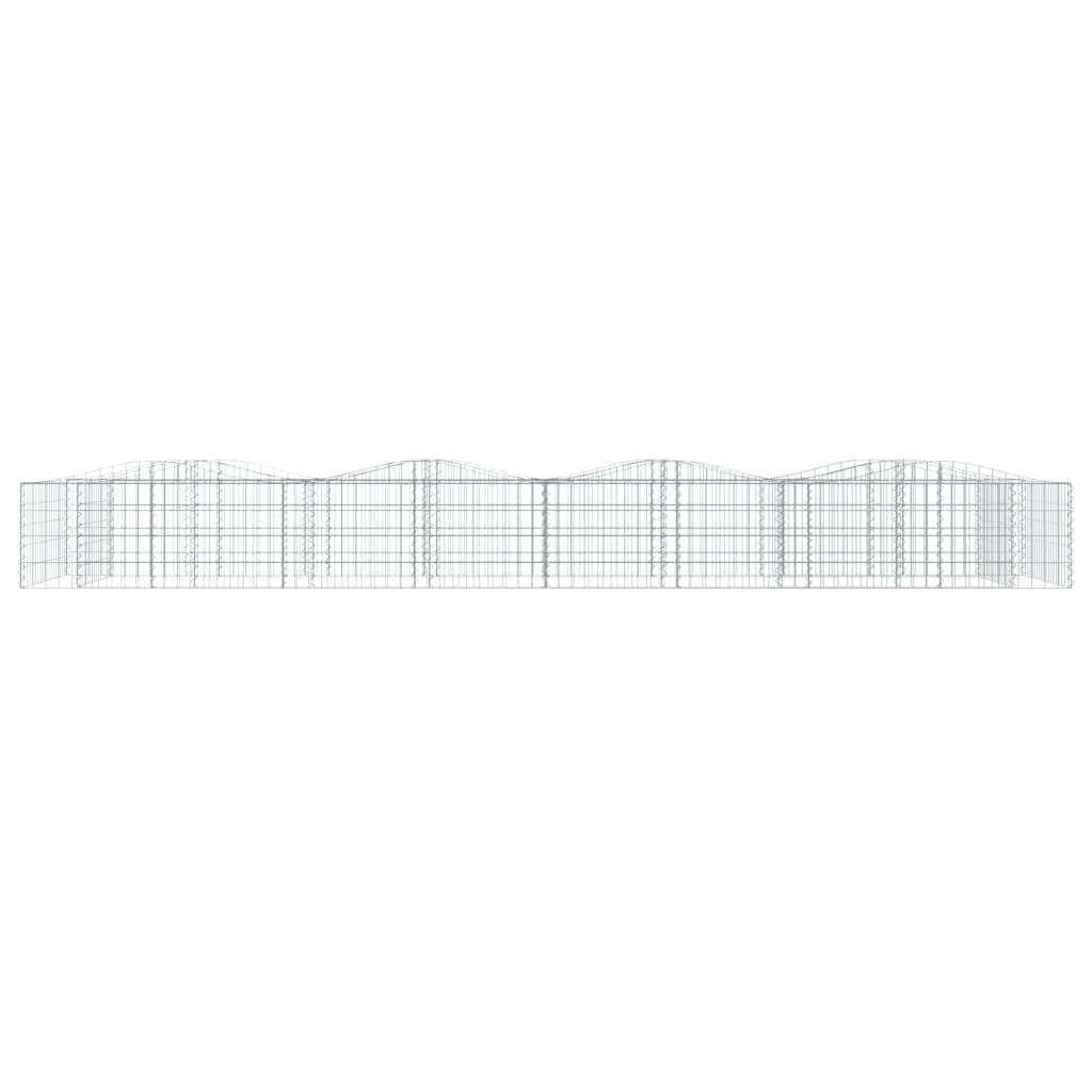 Arched Gabion Raised Bed 600x100x50 cm Galvanised Iron