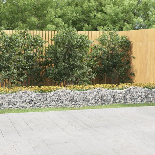 Arched Gabion Raised Bed 600x100x50 cm Galvanised Iron