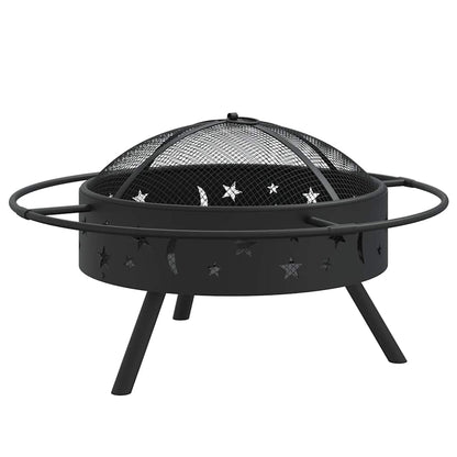 Fire Pit with Poker 70 cm XXL Steel