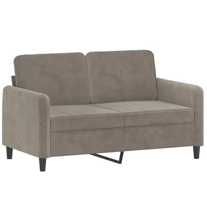 2-seater Sofa Light grey Velvet (100% polyester), metal, plywood
