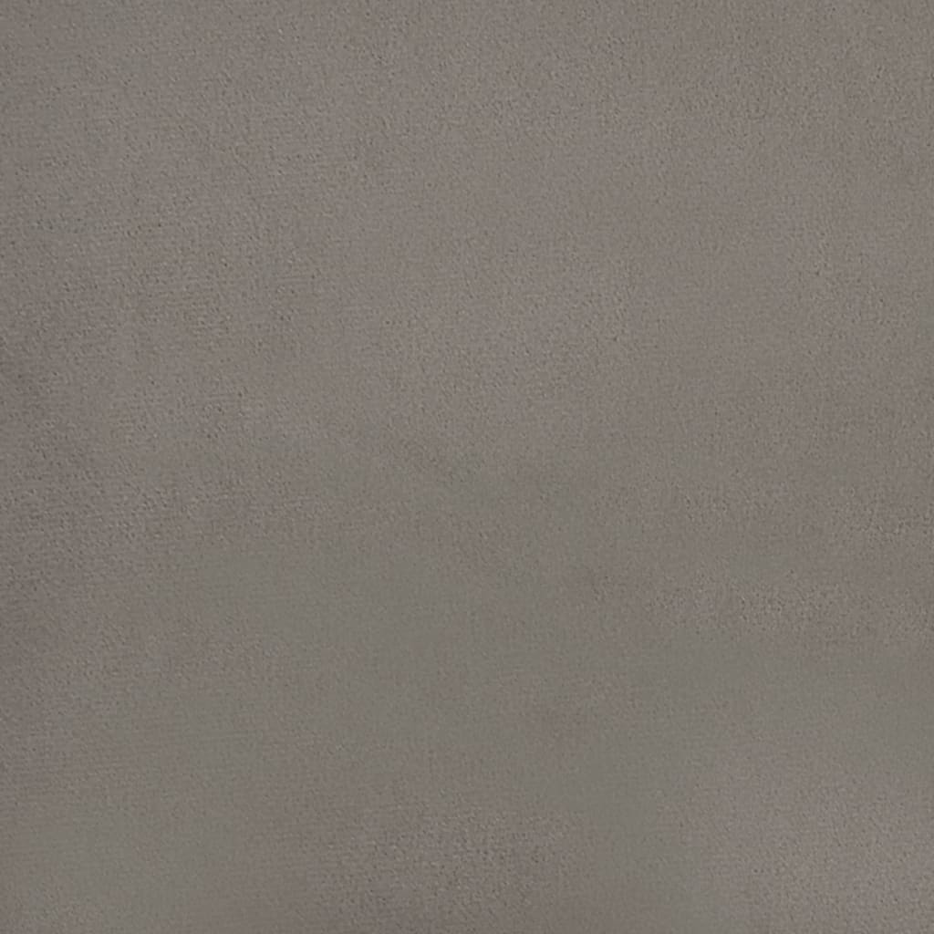 2-seater Sofa Light Grey Velvet (100% polyester), Metal, Plywood