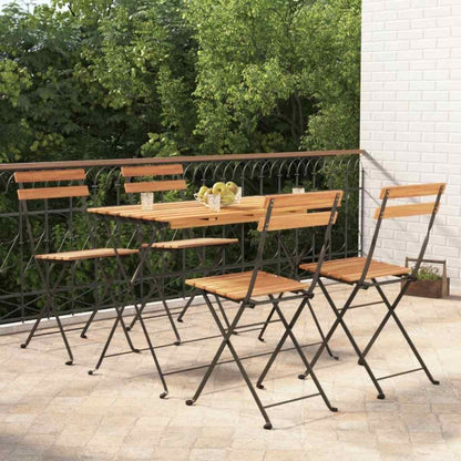 Folding Bistro Set | Natural wood | Solid acacia wood | Standard