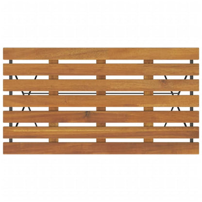Folding Bistro Set | Natural wood and black