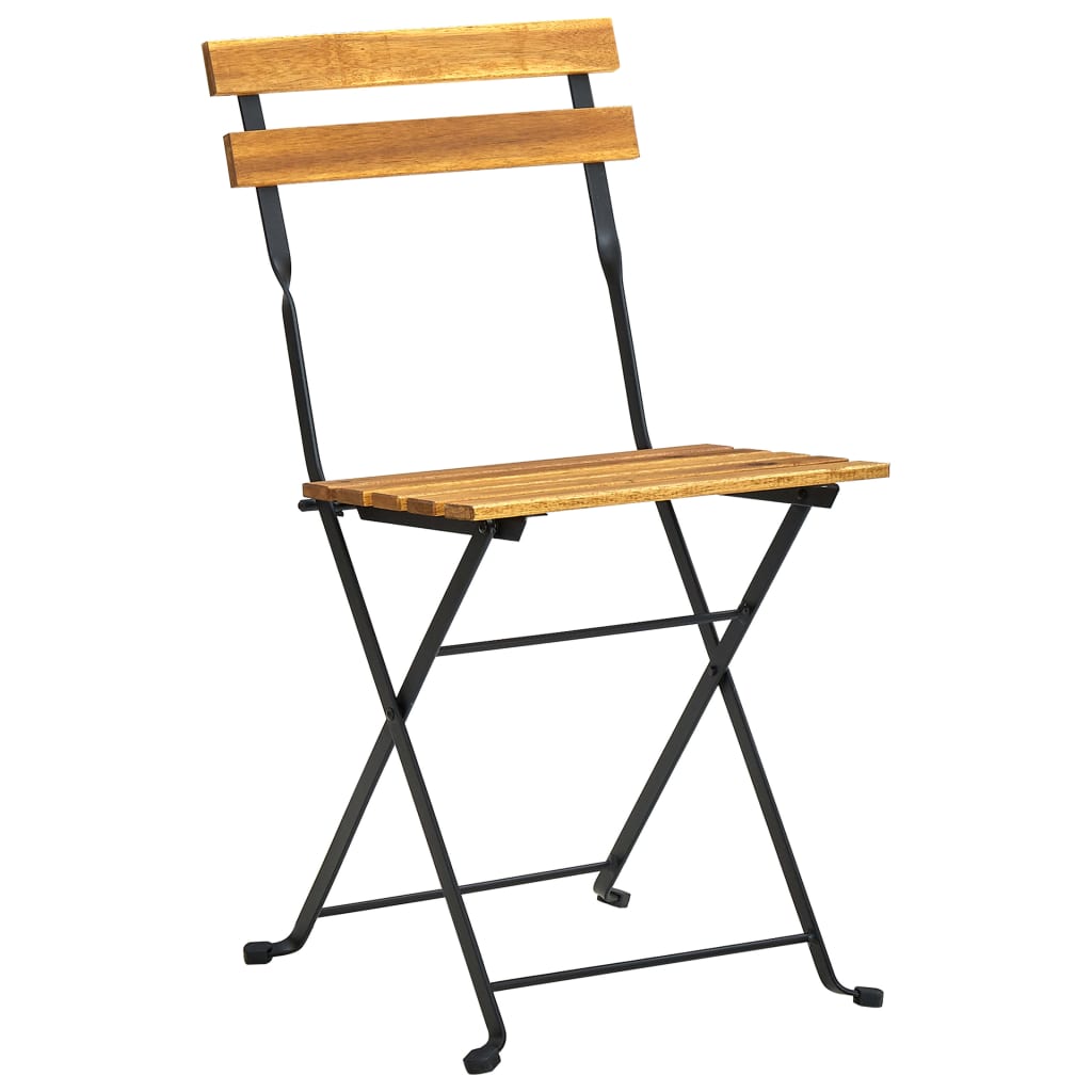 Garden Chair | Set of 6 | Brown | Solid Acacia wood | Standard