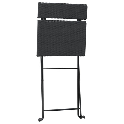 Folding Bistro Chair | Set of 8 | Black