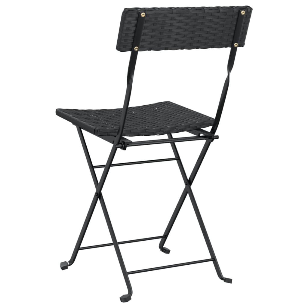 Folding Bistro Chair | Set of 8 | Black