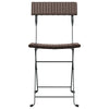Folding Bistro Chairs 6 pcs Brown Poly Rattan and Steel