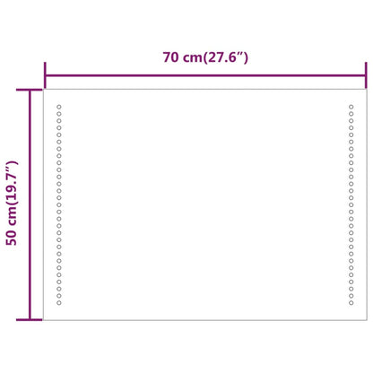 LED Bathroom Mirror 50x70 cm