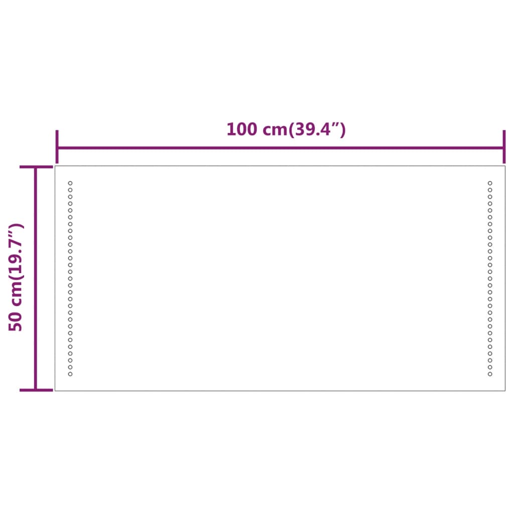 LED Bathroom Mirror 50x100 cm