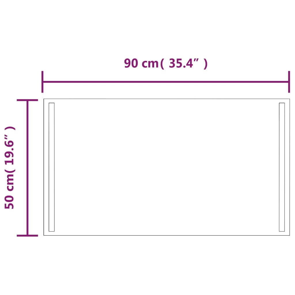 LED Bathroom Mirror 50x90 cm