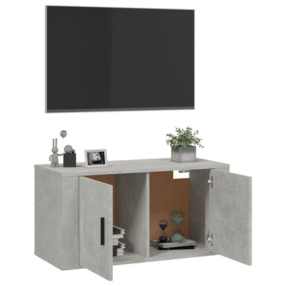 Wall Mounted TV Cabinet Concrete Grey 80x34,5x40 cm