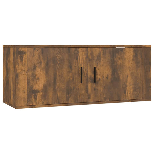 Wall Mounted TV Cabinet Smoked Oak 100x34,5x40 cm