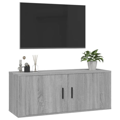 Wall Mounted TV Cabinet Grey Sonoma 100x34,5x40 cm