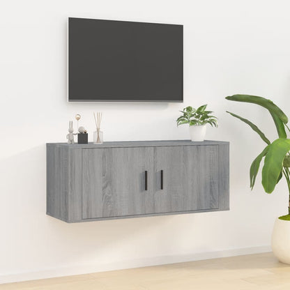 Wall Mounted TV Cabinet Grey Sonoma 100x34,5x40 cm