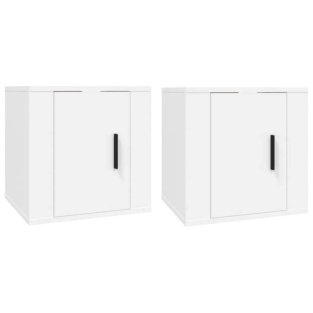 Wall Mounted TV Cabinets 2 pcs White 40x34.5x40 cm