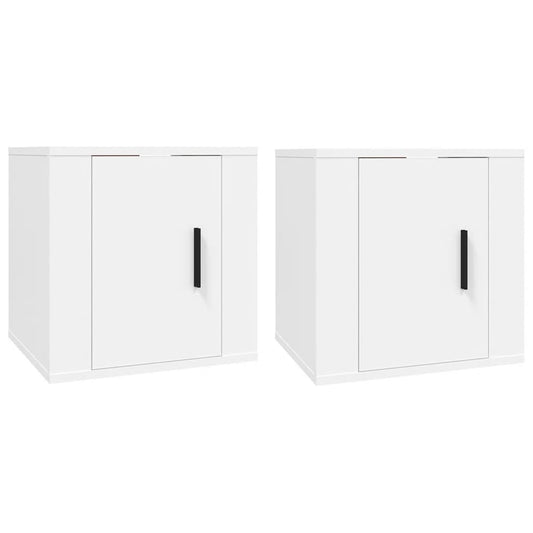 2 Piece Wall-mounted TV Cabinet Set White 40x34,5x40 cm