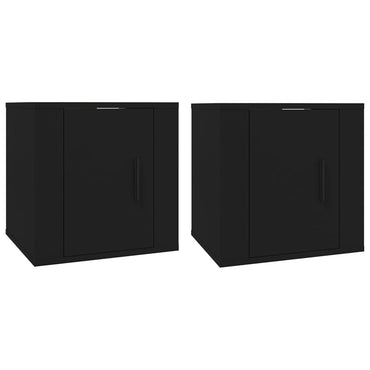 Wall Mounted TV Cabinets 2 pcs Black 40x34.5x40 cm