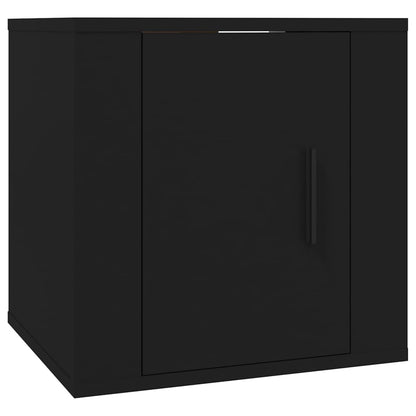 2 Piece Wall-mounted TV Cabinet Set Black 40x34,5x40 cm