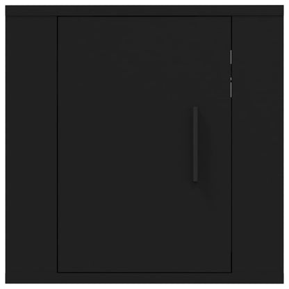 2 Piece Wall-mounted TV Cabinet Set Black 40x34,5x40 cm