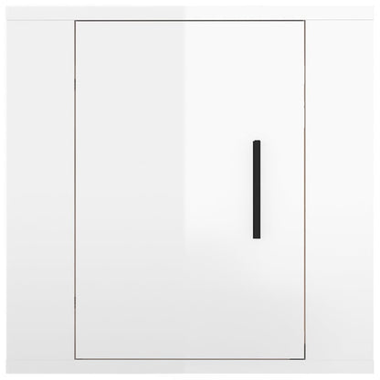2 Piece Wall-mounted TV Cabinet Set High Gloss White 40x34,5x40 cm