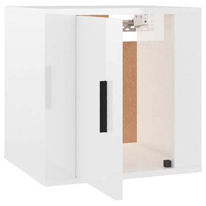 2 Piece Wall-mounted TV Cabinet Set High Gloss White 40x34,5x40 cm