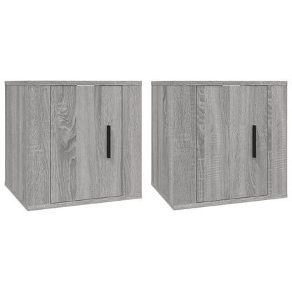 2 Piece Wall-mounted TV Cabinet Set Grey Sonoma 40x34,5x40 cm