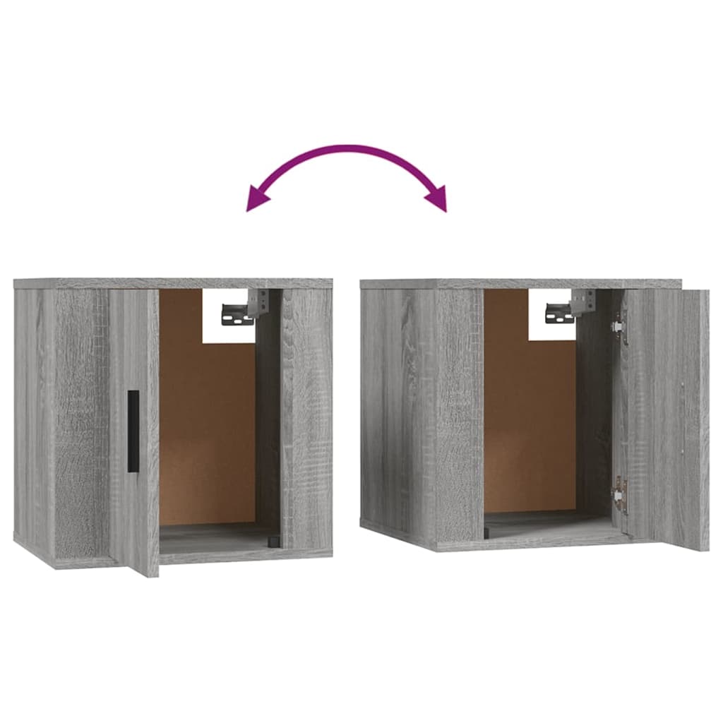 2 Piece Wall-mounted TV Cabinet Set Grey Sonoma 40x34,5x40 cm