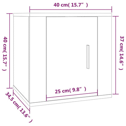 2 Piece Wall-mounted TV Cabinet Set Brown Oak 40x34,5x40 cm