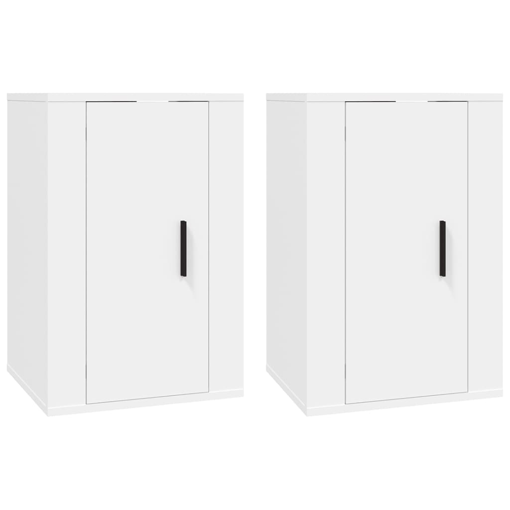 Wall Mounted TV Cabinets 2 pcs White 40x34.5x60 cm