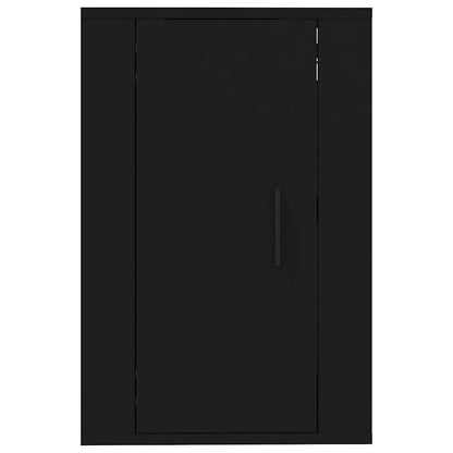 2 Piece Wall-mounted TV Cabinet Set Black 40x34,5x60 cm