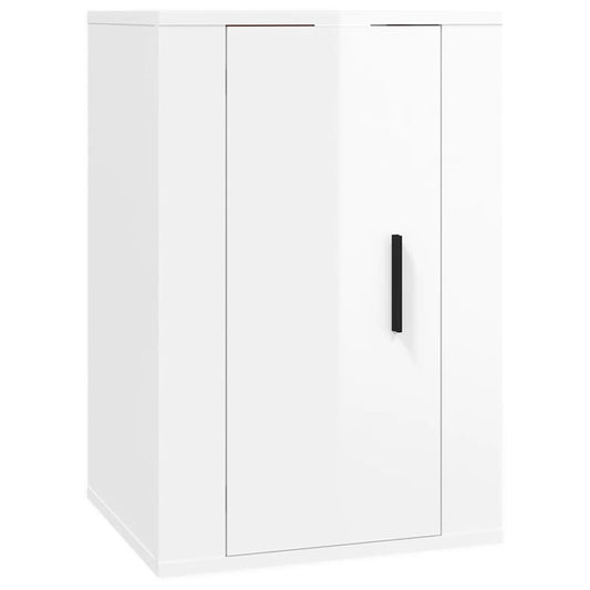 Wall Mounted TV Cabinet High Gloss White 40x34,5x60 cm